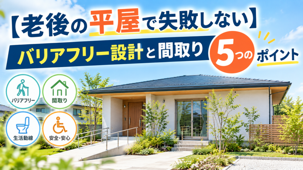 【老後の平屋で失敗しない】バリアフリー設計と間取り5つのポイント