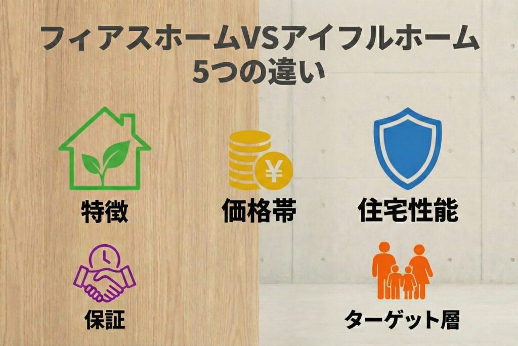 【比較一覧表】フィアスホームとアイフルホーム5つの違い