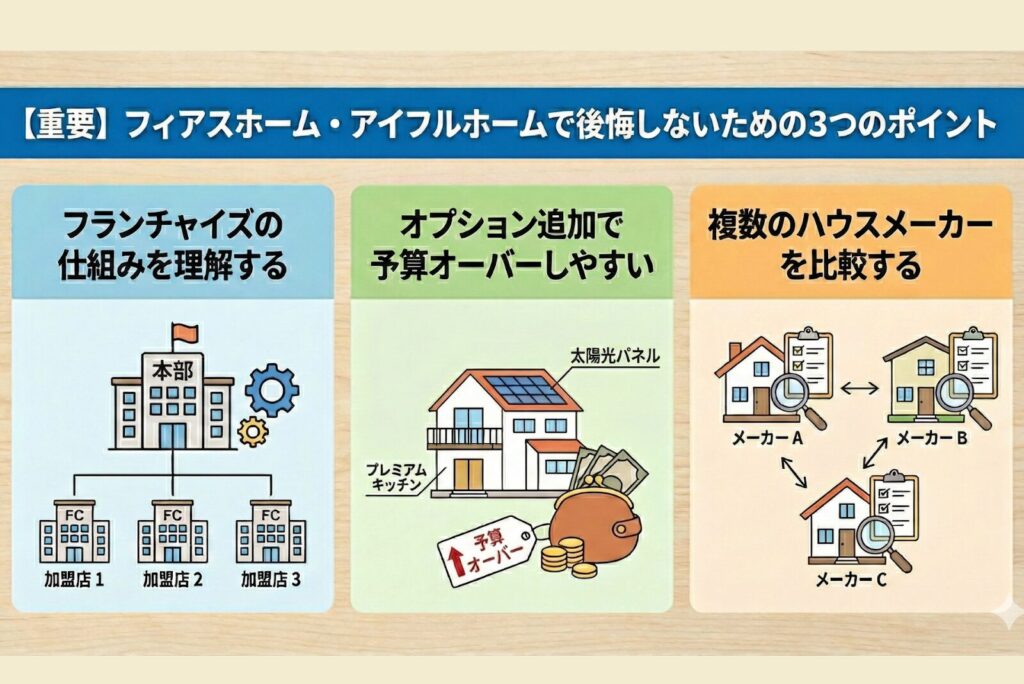【重要】フィアスホーム・アイフルホームで後悔しないための3つのポイント