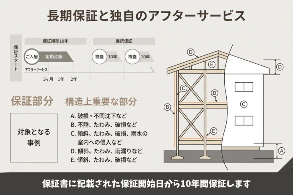 5:長期保証と独自のアフターサービス