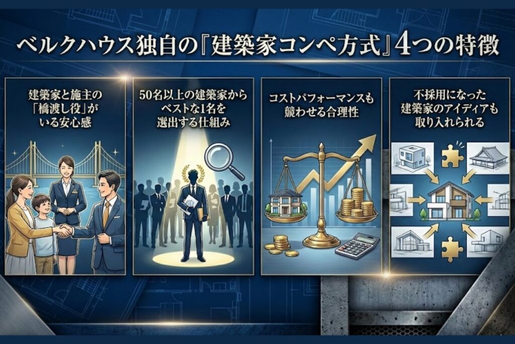 ベルクハウス独自の「建築家コンペ方式」4つの特徴