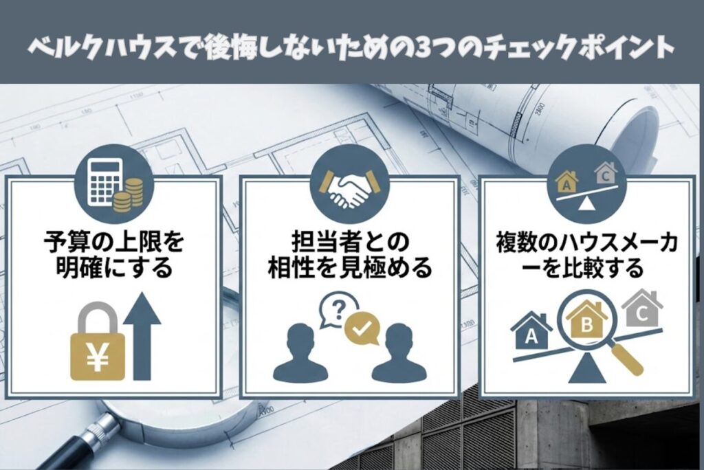 【重要】ベルクハウスで後悔しないための3つのチェックポイント