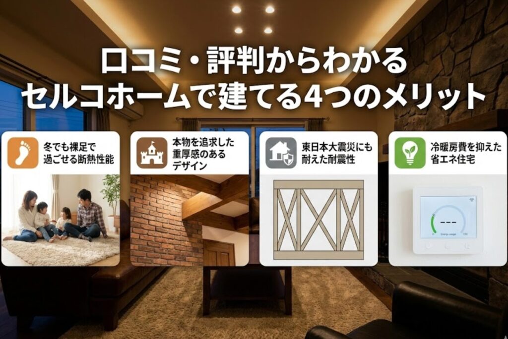 口コミ・評判からわかるセルコホームで建てる4つのメリット