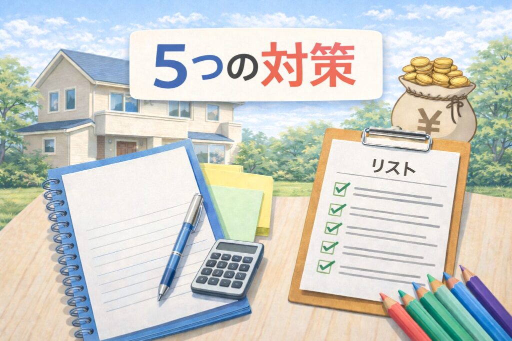 お金がなくても家を建てられる5つの対策