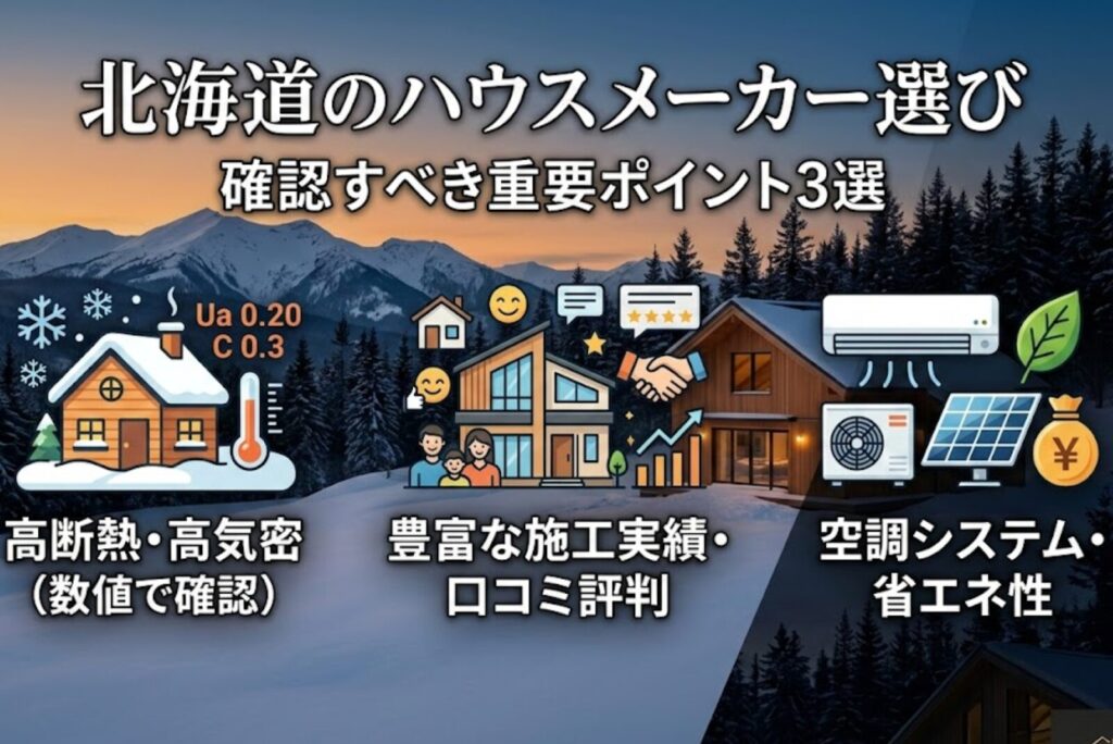 北海道でハウスメーカーを選ぶ際に確認すべき重要ポイント3選