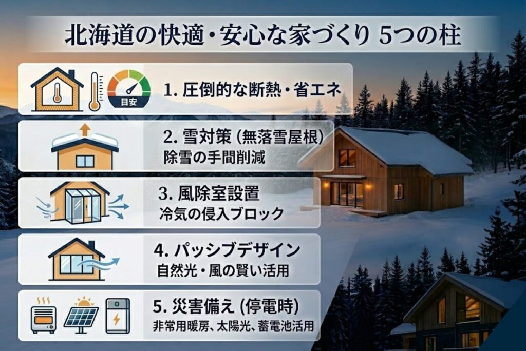 北海道での家づくりを成功させる5つのポイント