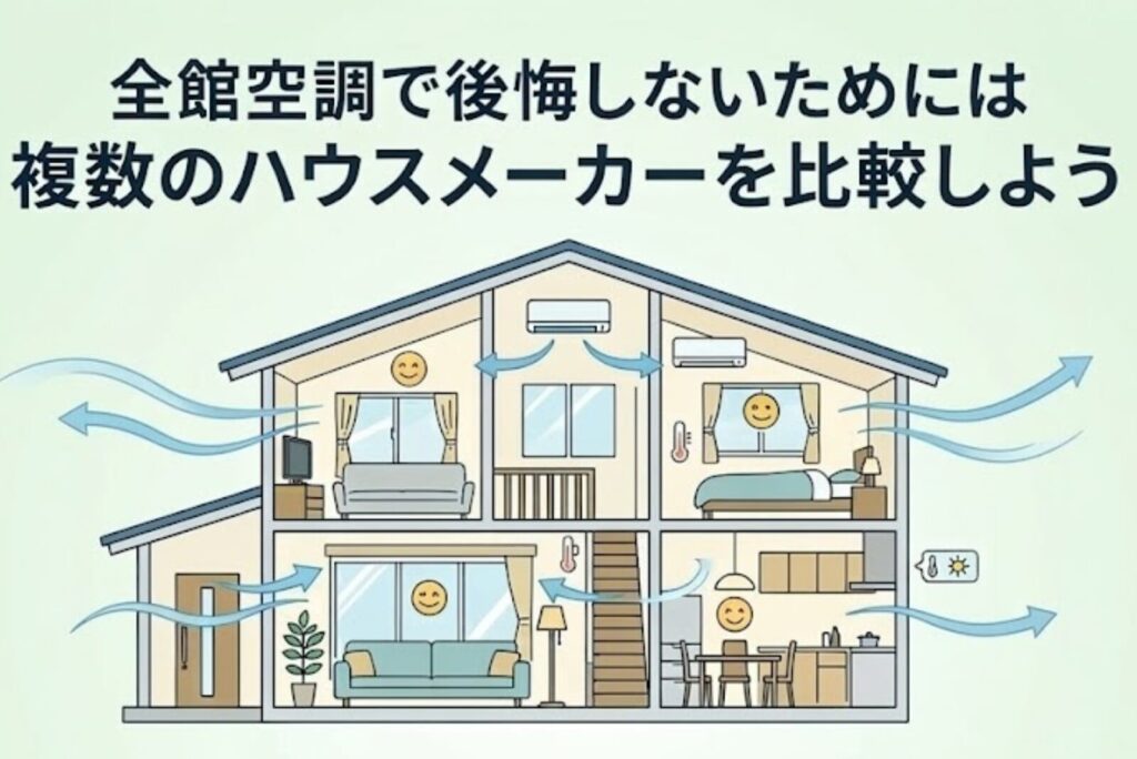 全館空調で後悔しないためには複数のハウスメーカーを比較しよう