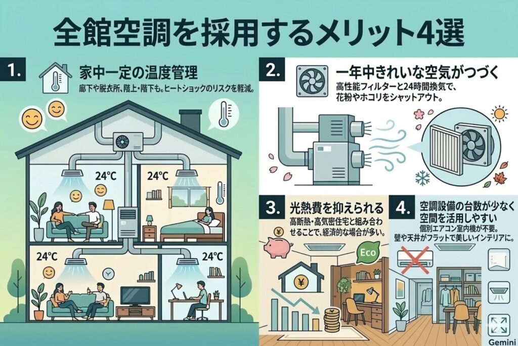 全館空調を採用するメリット4選