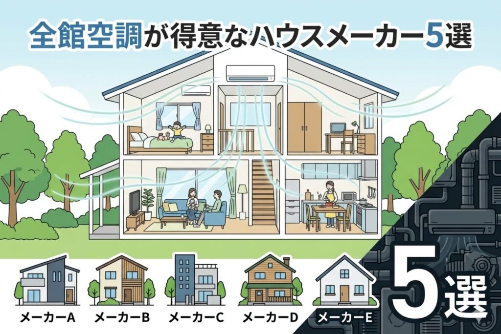 全館空調が得意なハウスメーカー5選